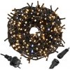 SPRINGOS LED svetelná reťaz - 25,5m, 300LED, IP44, teplá biela + záblesky