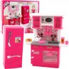 LEAN Toys Kuchynská súprava pre bábiky Príslušenstvo k chladničke a rúre ružová