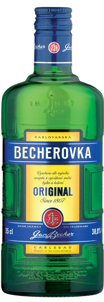 Becherovka 38% 0,35 l (čistá fľaša)