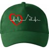 Nemecký ovčiak ekg - Šiltovka so zahnutým šiltom a mosaznou sponou - Univerzálna veľkosť ( Fľaškovozelená )