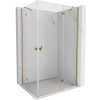 MEXEN/S - Mist H Duo sprchovací kút dvere krídlové 70 x 95, transparent, zlato 8A5-070L-095P-50-00