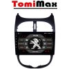 TomiMax Peugeot 206 Android 13 autorádio s WIFI, GPS, USB, BT HW výbava: 8 Core 8GB+128GB HIGH