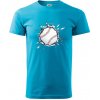 Baseball lopta v triku - Klasické pánske tričko vyššej gramáže - S ( Svetlý tyrkys )