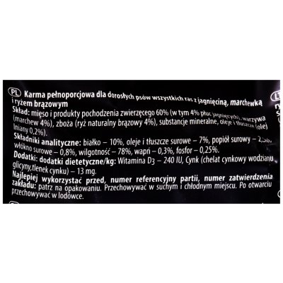 Piper Adult s jahňacinou, mrkvou a hnedou ryžou 500 g