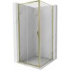 Mexen Exo, posuvný sprchový kút 90 x 90 cm, číre sklo, zlatá, 8151-090-090-50-00