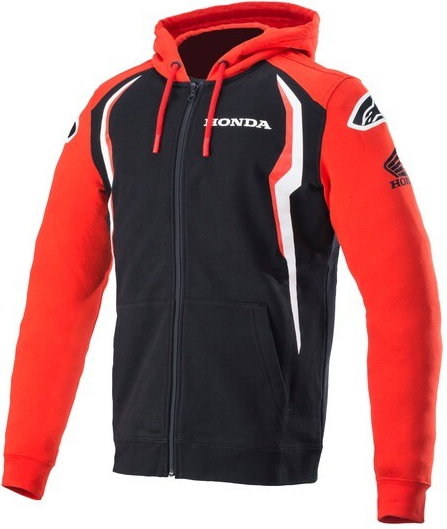 Alpinestars mikina Honda zip red / black