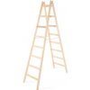 Rebrík Strend Pro, 8 stupňový, drevené štafle, 2,56 m, max. 150 kg