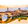 DIMEX | Vliesové fototapety na stenu Ponte di Pietra MS-5-0660 | 375 x 250 cm | zelená, modrá, žltá, hnedá + Vliesová fototapeta na stenu DIMEX Ponte di Pietra MS50660 v rozmere 375 x 250 cm
