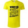 1985 v kocke - Tričko z organickej bavlny - 3XL ( Citrónová )