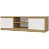 Tv komoda Malvína 120, dub artisan/bílá