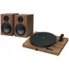 Pro-Ject JukeBox E1 HiFi Set Wood - Kompletní stereofonní audio systém s gramofonem (9pjukee1hsw)
