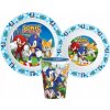 Stor Sada plastového riadu s hrnčekom pre deti motív Ježko Sonic 3 diely