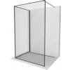 MEXEN/S - Kyoto Sprchová zástena WALK-IN 90 x 80 cm, čierny vzor, grafit metal 800-090-212-95-70-080