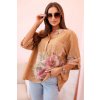Fashionweek Dámska bavlnená blúzka K10062 Farba: Camel, Veľkosť: Universal