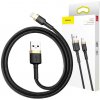 Baseus CALKLF-RV1 Cafule USB / Lightning QC3.0 2A 3m, černo-zlatý