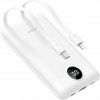 VEGER C11C 10000mAh (POWERBANK nabíjačka 10000 mAh so vstavanými káblami Typ C / Lightning PD QC3.0 2A 22,5W (W1170) biela)