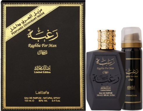 Lattafa Raghba For Men - EDP 100 ml + deospray 50 ml