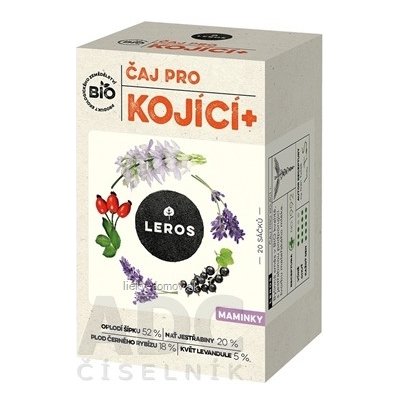 LEROS BIO ČAJ PRE DOJČIACE MAMIČKY+ nálevové vrecká (inov. 2021) 20x2 g (40 g)