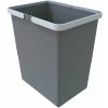 Elletipi Plastový kôš s rukoväťami BIG, 18 L, sivý, 34 × 22,5 × 30 cm