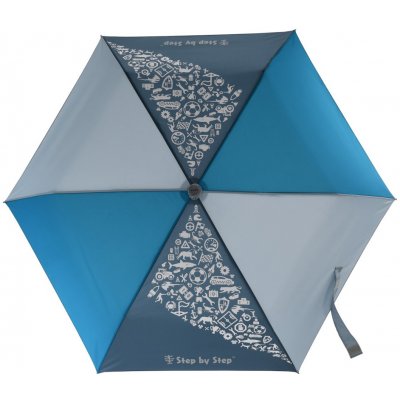 Detský skladací dáždnik s magickým efektom modrý