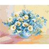 Zuty – Maľovanie Podľa Čísel – Harmanček A Modré Kvety, 40 × 50 cm, Plátno 8596530071488