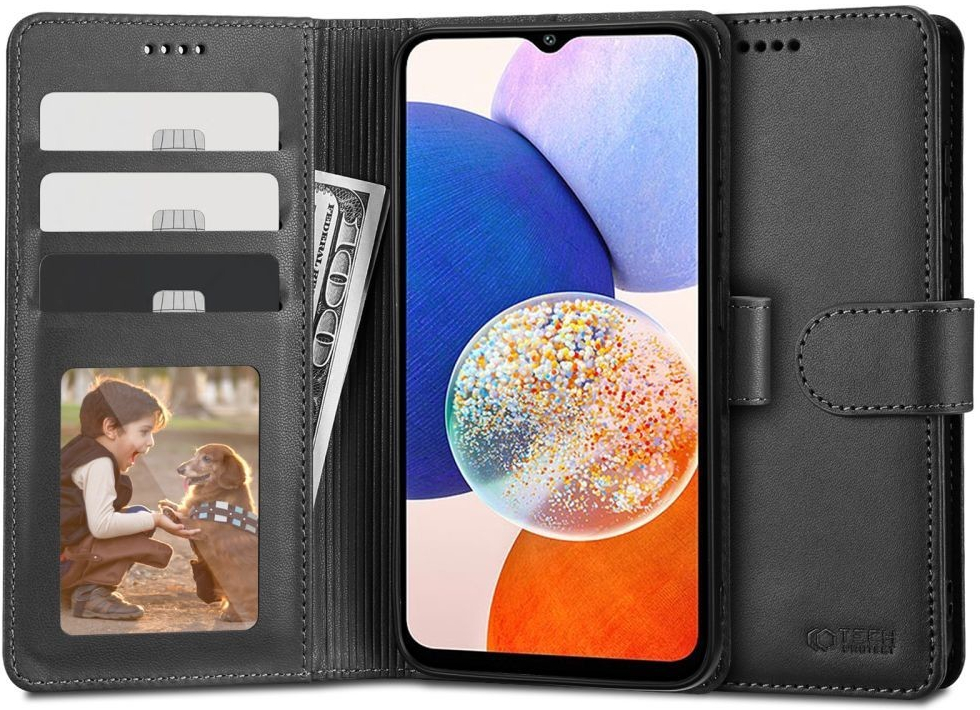 Púzdro TECH-PROTECT WALLET GALAXY A14 5G čierne