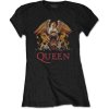 Queen Tričko Classic Crest Womens Black 2XL