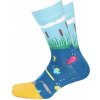 Pánske ponožky modré - rybičky, veľ. 39-41