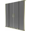 Mexen Velar L Duo, 2-krídlová posuvná vaňová zástena 160 x 150 cm, 8mm šedé sklo, zlatá lesklá, 896-160-003-42-50