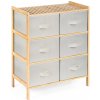 Bambusová polica G21 so 6 košíkmi, béžová, 63555231