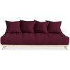 Karup design Karup design SENZA SOFA natural pine (pohovka z borovice) 90*200 cm , bordeaux