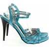Rossy saténové sandále tyrkysové