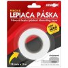 Páska, lepiaca, obojstranná, penová, 19 mm x 3 m