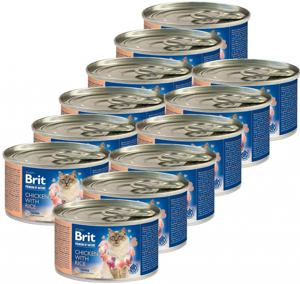 BRIT Premium Cat Chicken with Rice 12 x 200 g