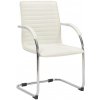 Kreslo pre návštevy Tira umelá koža, biela