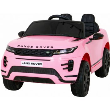 Beneo elektrické autíčko Range Rover Evoque Jednomiestne Kožené sedadlá MP3 Prehrávač s prípojkou USB/SD Pohon 4x4 Batéria 12V10AH EVA kolesá Odpružené nápravy Kľúčové trojpolohové ružová