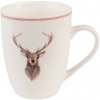 Clayre & Eef Porcelánový hrnček s jeleňom Cosy Lodge - 12*8*10 cm / 300 ml - Clayre & Eef