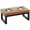 Flamingo Tommy Duo Dinner Stojan se 2 nerezovými miskami 1,6 l
