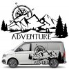 NÁLEPKA na karavan ADVENTURE KOMPAS HORY LES 43x79 cm