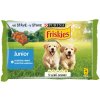 Friskies Junior pre šteňatá s kuraťom a mrkvou v šťave 4 x 100 g