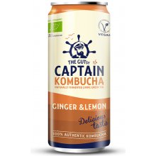 GUTsy Captain Kombucha Ginger and Lemon CANs 20 x 250 ml