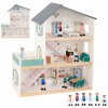 Tooky Toy Duży drevený Domček pre bábiky + Figurki