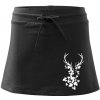 Jeleň z listov - Športová sukne - two in one - M ( Čierna )