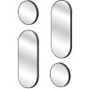 CMP HD0401 Sada 4 zrkadiel Deco, čierna
