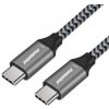 PremiumCord ku31ct15 USB 3.2 Gen 1 USB-C male - USB-C male, bavlněný oplet, 1,5m