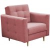 Tempo Kondela - Celočalúnené kreslo staroružová látka, AMEDIA