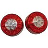 2 ks LED lampa zadná okrúhla 3v1 smerová + pozičné svetlo + stop Štvorkolka ADV ATV