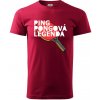 Ping Pongová legenda - Klasické pánske tričko vyššej gramáže - XL ( Marlboro červená )
