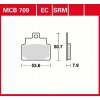 Sada brzdových doštičiek, kotúčové brzdy TRW MCB709
