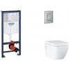 Grohe Rapid SL - Set predstenovej inštalácie, klozetu, dosky SoftClose a tlačidla Skate Cosmopolitan, kefovaná nerezová oceľ SANI11BB2121